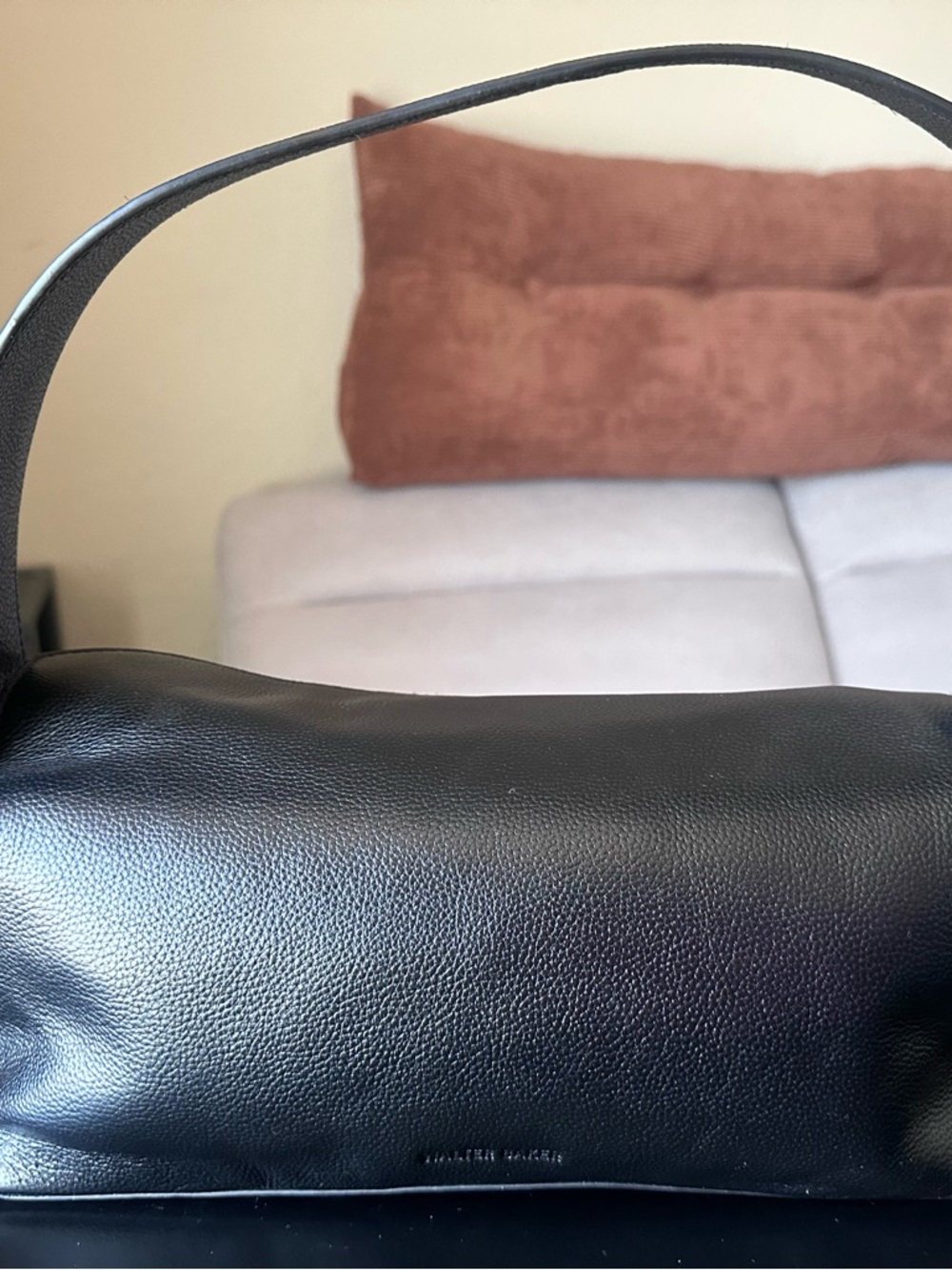 Walter Baker Black Asymmetrical Zip Shoulder Bag - Picture 6 of 9